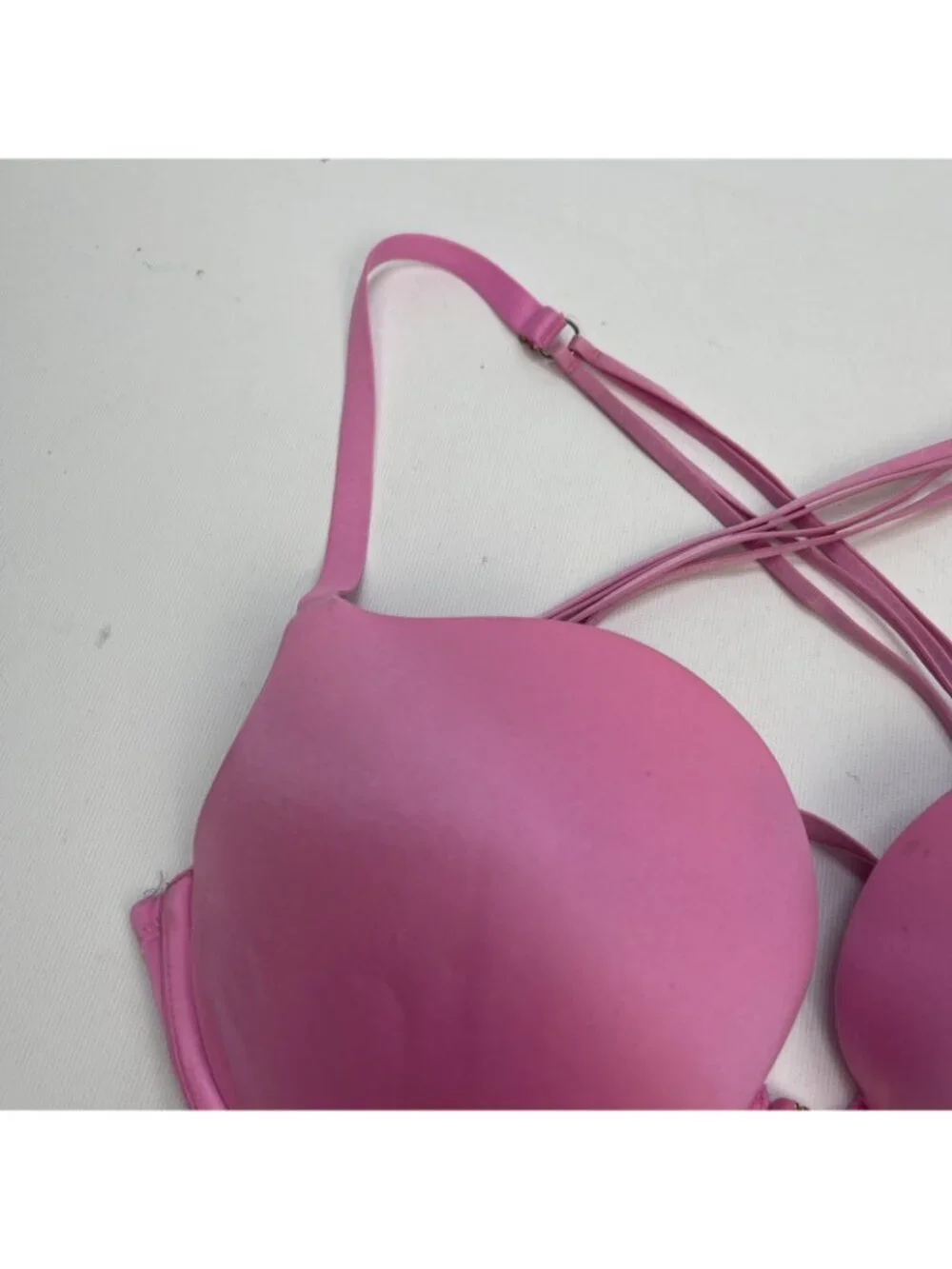 Y2K La Senza Beyond Sexy Bra Sz 32 DD Coquette Candy Pink Romance Lingerie - Picture 2 of 7